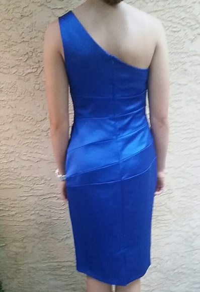 Davids Bridal blue dress - Picture 3 of 4